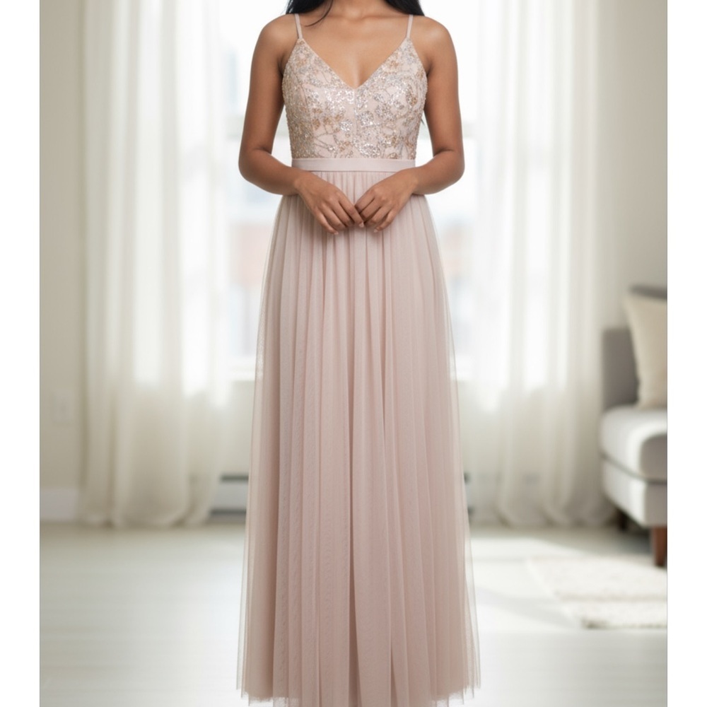 Pink champagne’s Lace and Tulle Gown​ - Picture 4 of 6